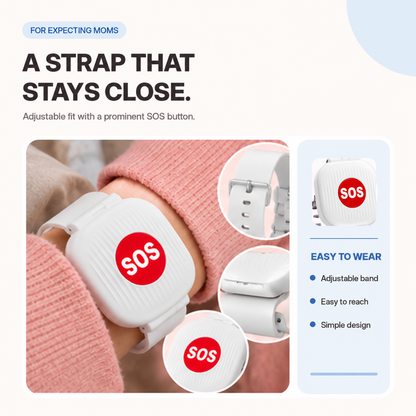 One-Press SOS Bracelet for Moms-to-Be