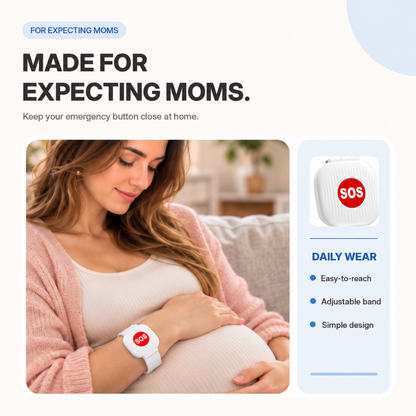 One-Press SOS Bracelet for Moms-to-Be